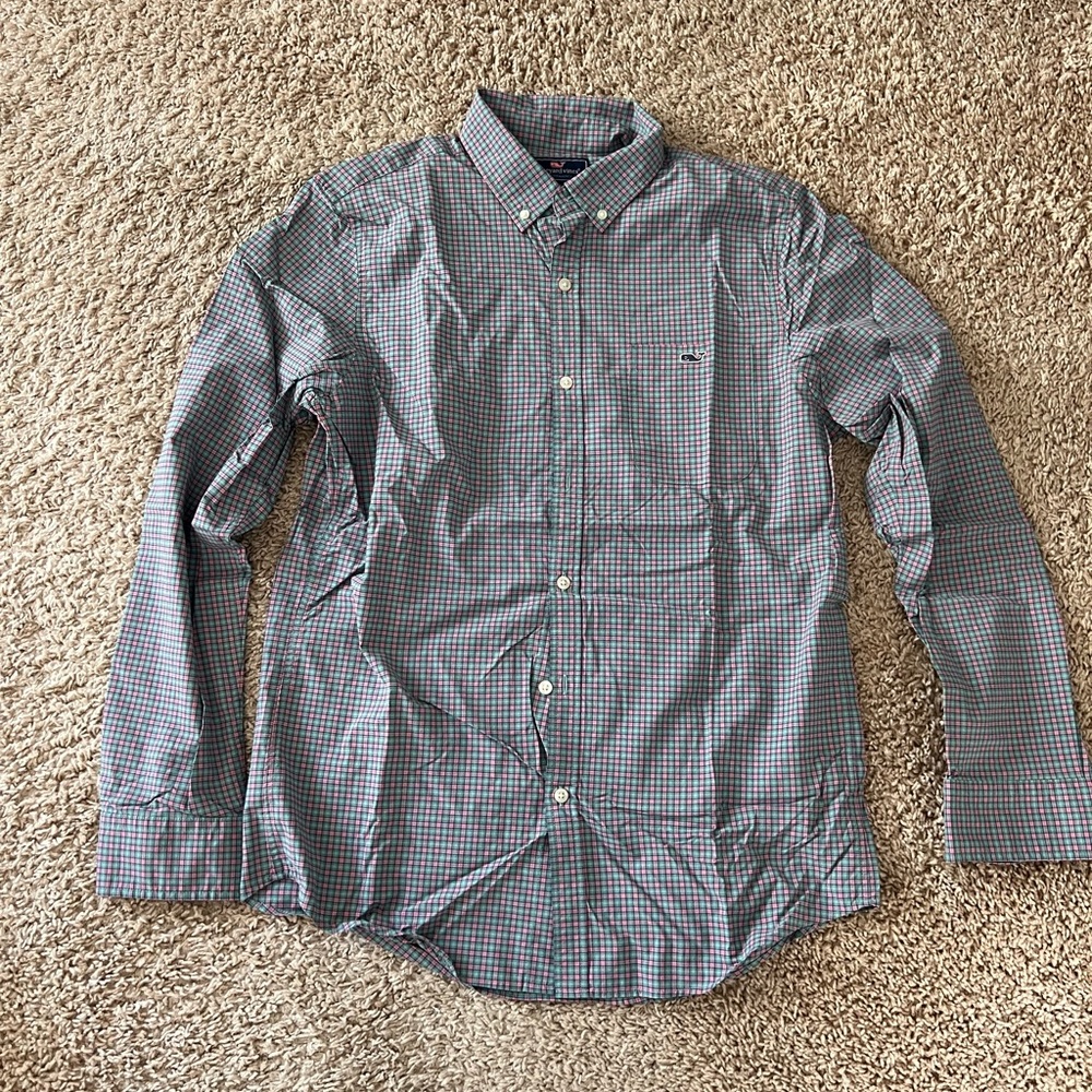 Vineyard Vines Blue Casual Button Down Shirt